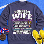 Runner’s Wife Winter Support Checklist Sweatshirt