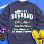 Runner’s Husband Winter Support Checklist Sweatshirt