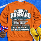 Runner’s Husband Winter Support Checklist Sweatshirt