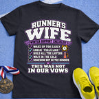 Runner's Wife Winter Support Checklist T-Shirt