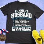 Runner's Husband Winter Support Checklist T-Shirt