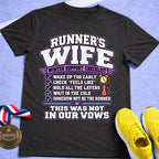 Runner's Wife Winter Support Checklist T-Shirt