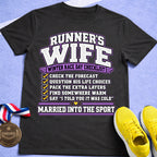 Runner's Wife Winter Race Day Checklist T-Shirt