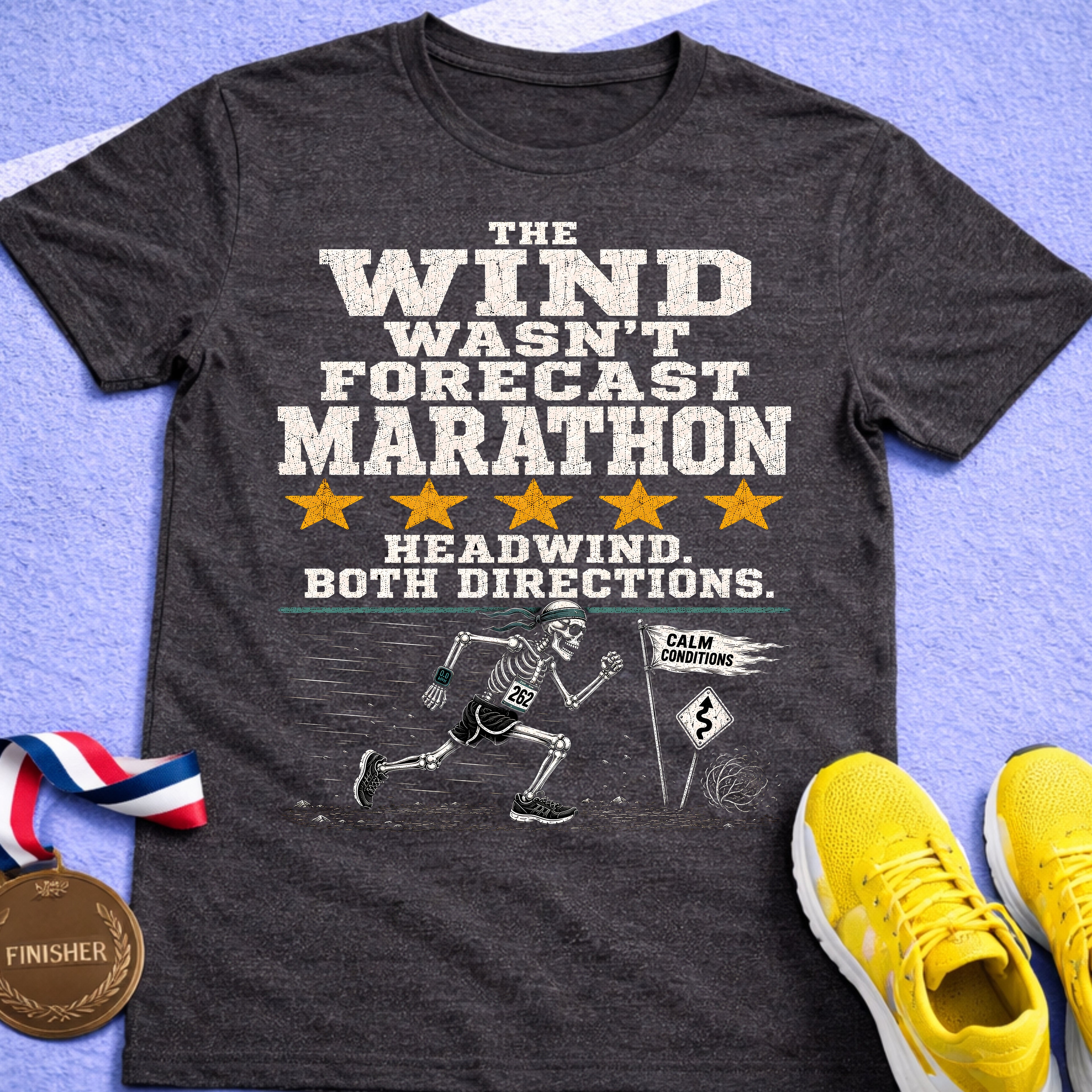 Wind Wasn't Forecast Marathon T-Shirt