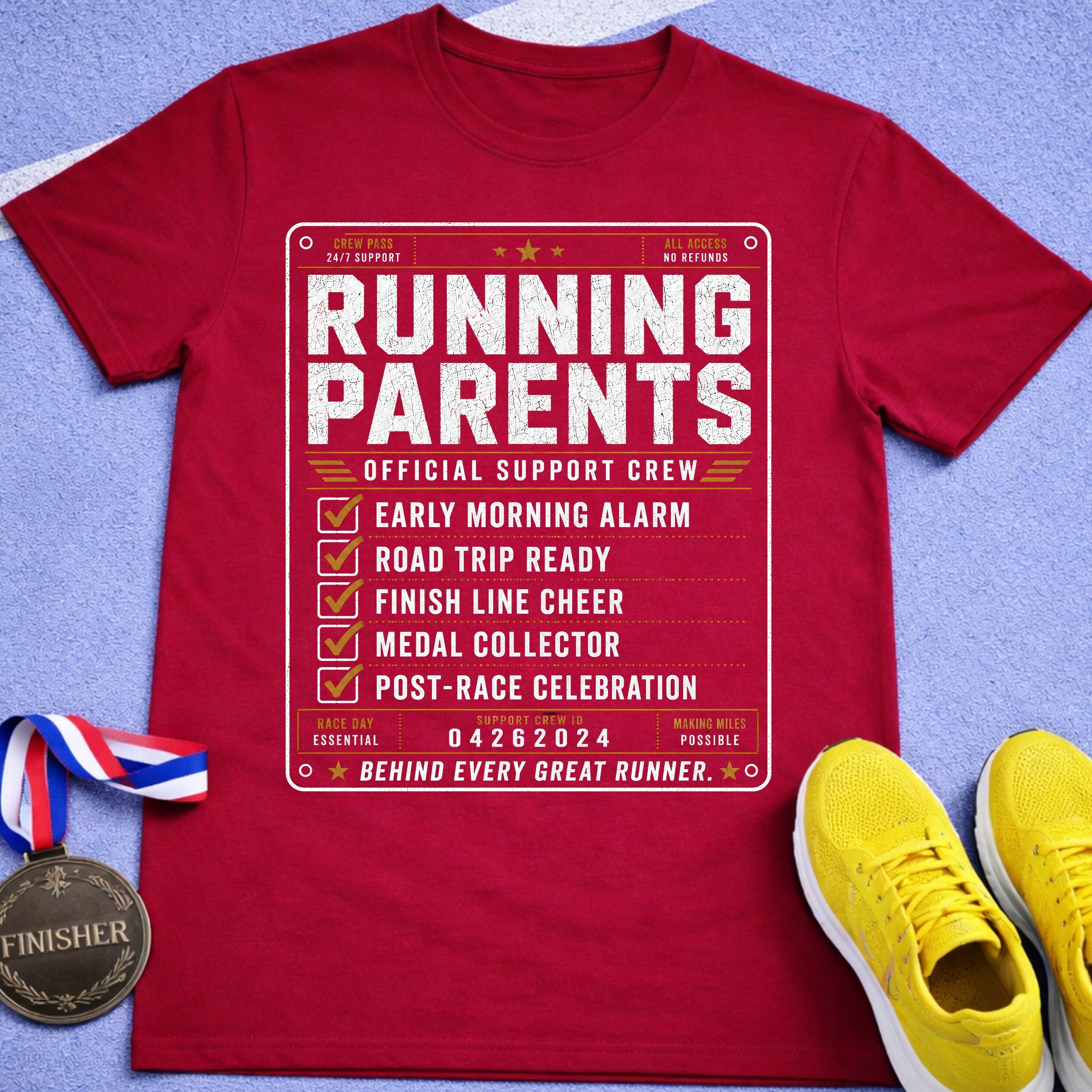 Running Parents Support Crew T-Shirt