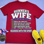 Runner's Wife Winter Race Day Checklist T-Shirt
