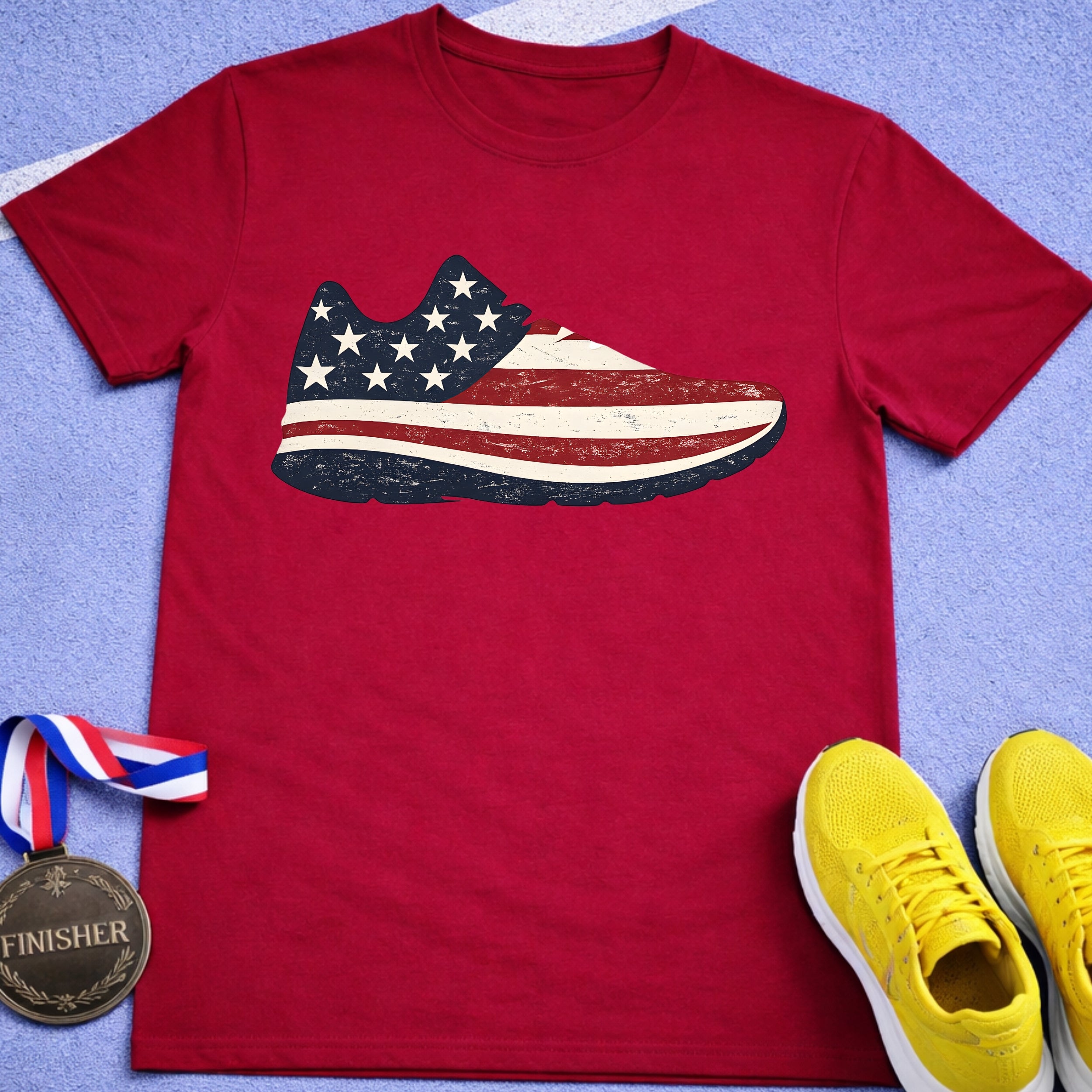 Patriotic Running Shoe T-Shirt