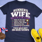 Runner's Wife Winter Support Checklist T-Shirt
