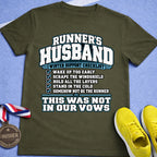 Runner's Husband Winter Support Checklist T-Shirt