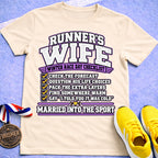 Runner's Wife Winter Race Day Checklist T-Shirt