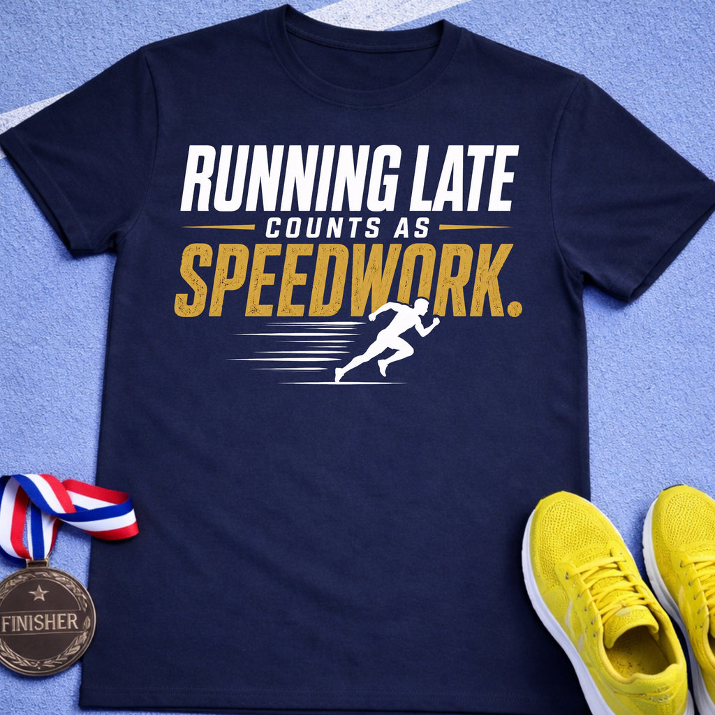 Running Late Counts as Speedwork T-Shirt