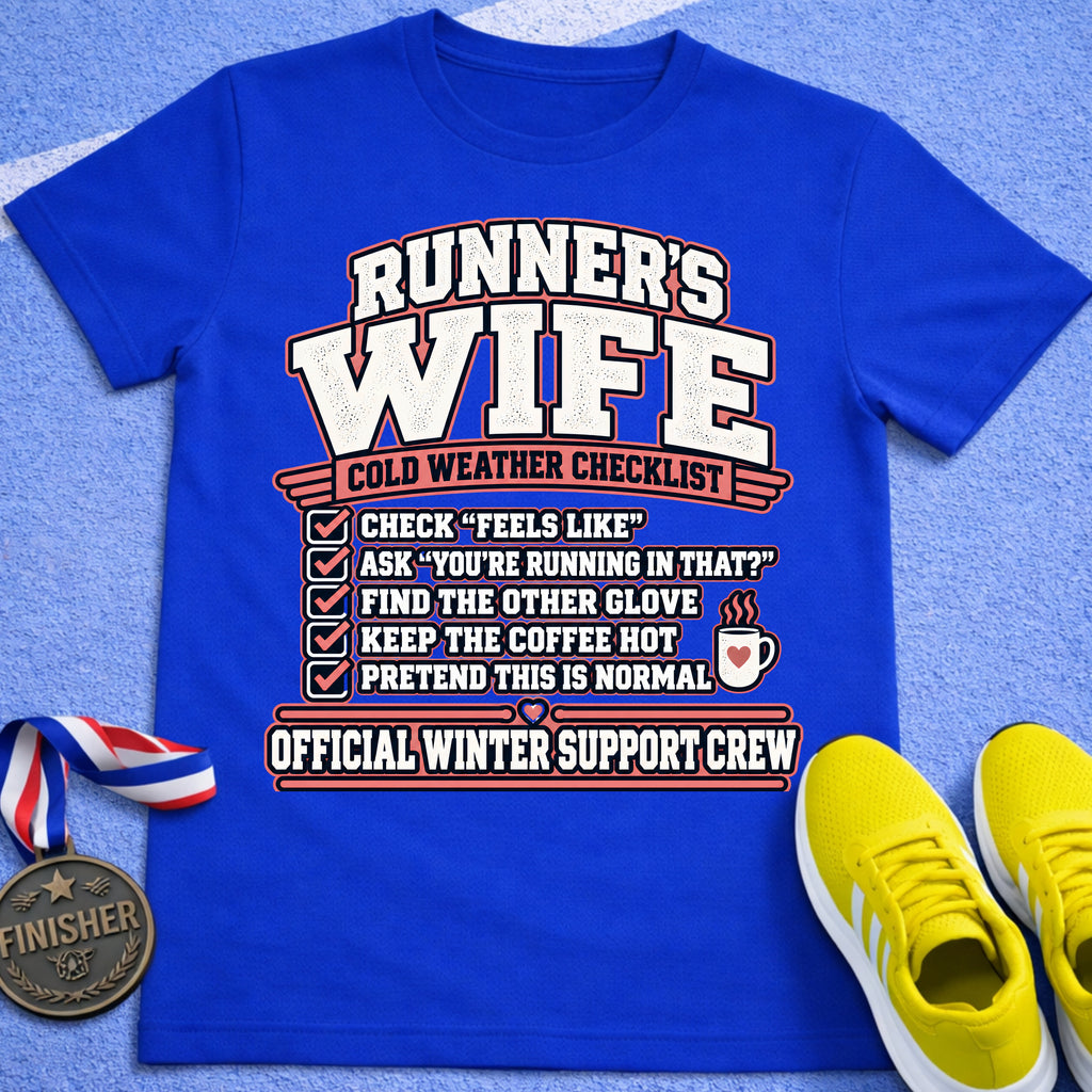 Runner's Wife Cold Weather Checklist T-Shirt
