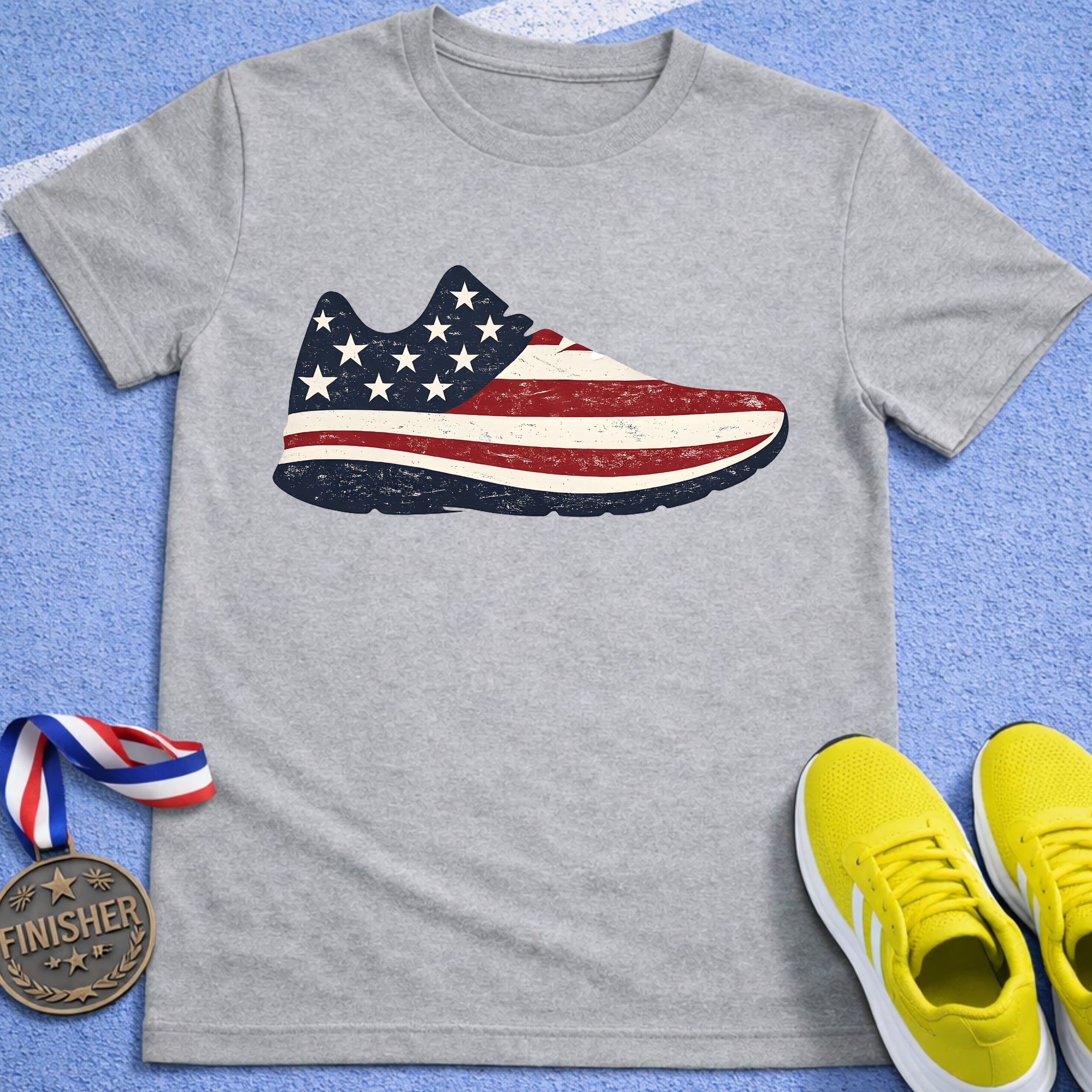 Patriotic Running Shoe T-Shirt