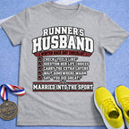 Runner's Husband Winter Race Day Checklist T-Shirt