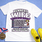 Runner's Wife Winter Support Checklist T-Shirt