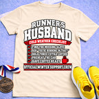 Runner's Husband Cold Weather Checklist T-Shirt